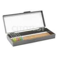 Slide Storage Box for 50 Slides, Grey, with snap closure